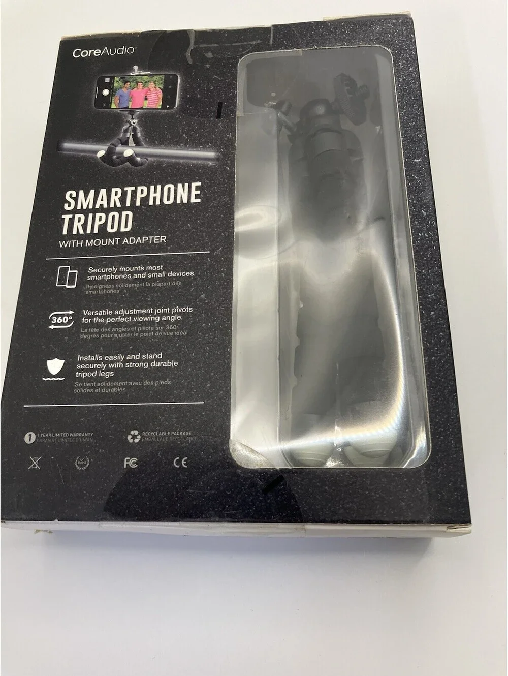 CoreAudio FULLY FLEXIBLE 360 VIEWING ANGLE GRIP Phone STABILIZER TRIPOD New